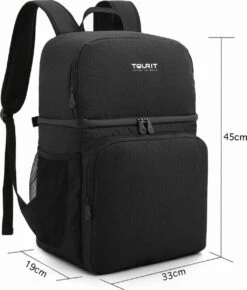 Koeltas Rugzak (28L) - Geschikt Voor 16 Blikjes - Lunchtas Voor Dames En Heren - Zwart 3 Koeltas Rugzak (28L) - Geschikt Voor 16 Blikjes - Lunchtas Voor Dames En Heren - Zwart -Bo-Camp Verkoop 1023x1200 3