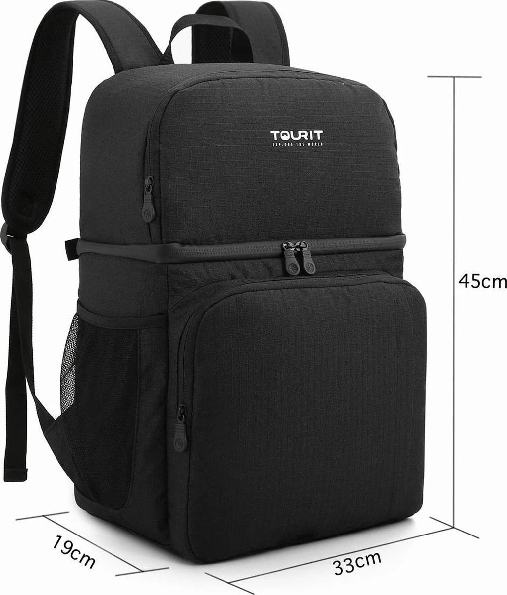 Koeltas Rugzak (28L) - Geschikt voor 16 Blikjes - Lunchtas voor Dames en Heren - Zwart Koeltas Rugzak (28L) - Geschikt Voor 16 Blikjes - Lunchtas Voor Dames En Heren - Zwart -Bo-Camp Verkoop 1023x1200 3