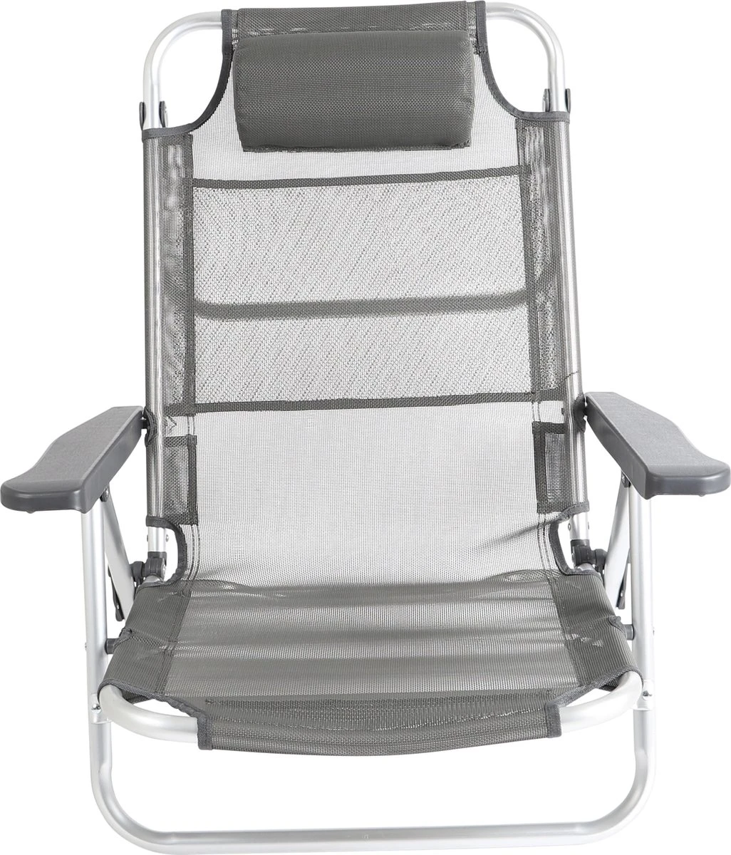 Bo-Camp Beach chair - Monaco - Aluminium - Grijs Bo-Camp Beach Chair - Monaco - Aluminium - Grijs -Bo-Camp Verkoop