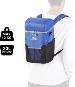 Dutch Mountains Koeltas Rugzak | Cooler Backpack 20 Liter | Picknicktas | Lunchtas | Koelrugzak | Strandtas | Blauw -Bo-Camp Verkoop 1031x1200 2