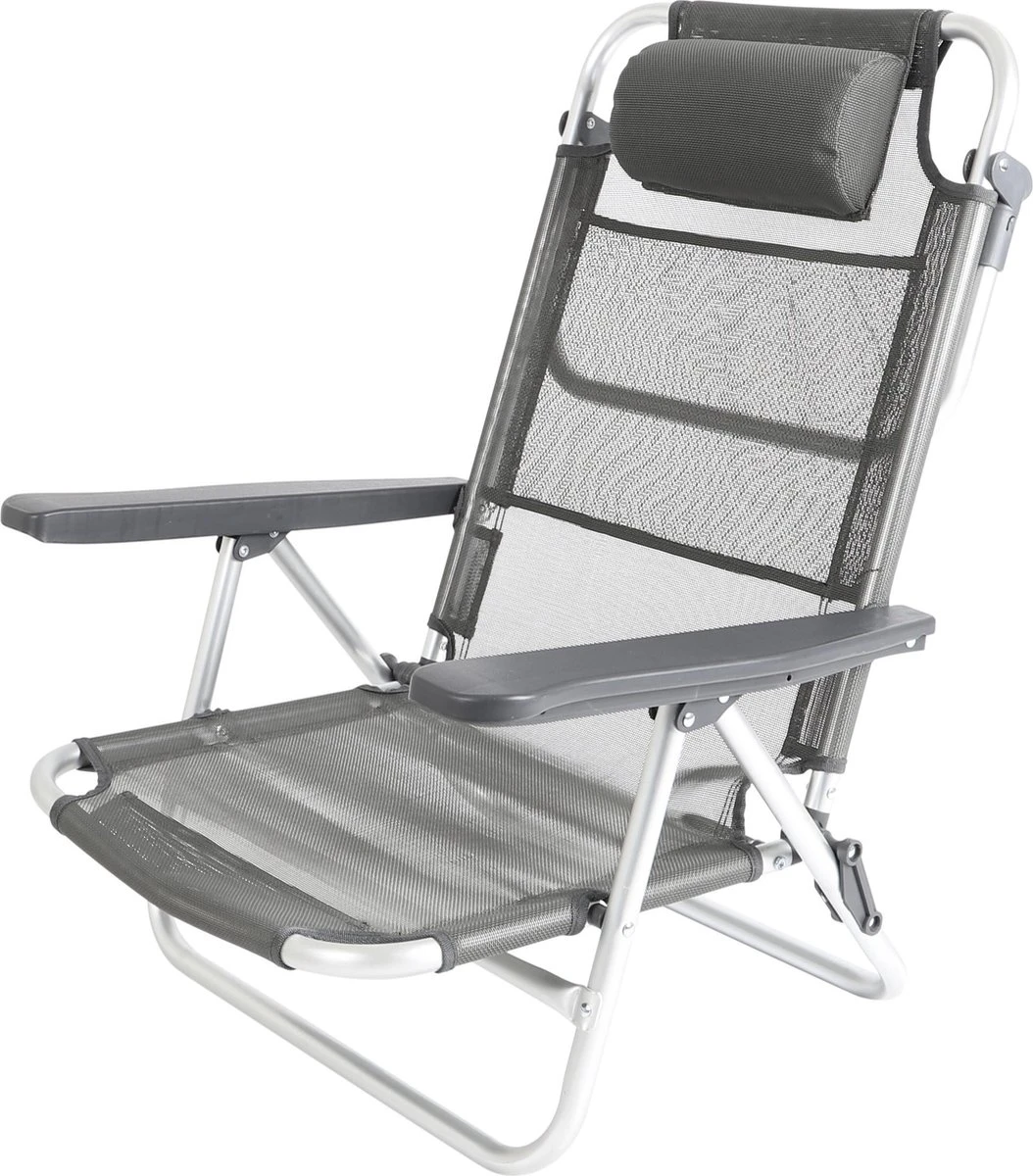Bo-Camp Beach chair - Monaco - Aluminium - Grijs Bo-Camp Beach Chair - Monaco - Aluminium - Grijs -Bo-Camp Verkoop