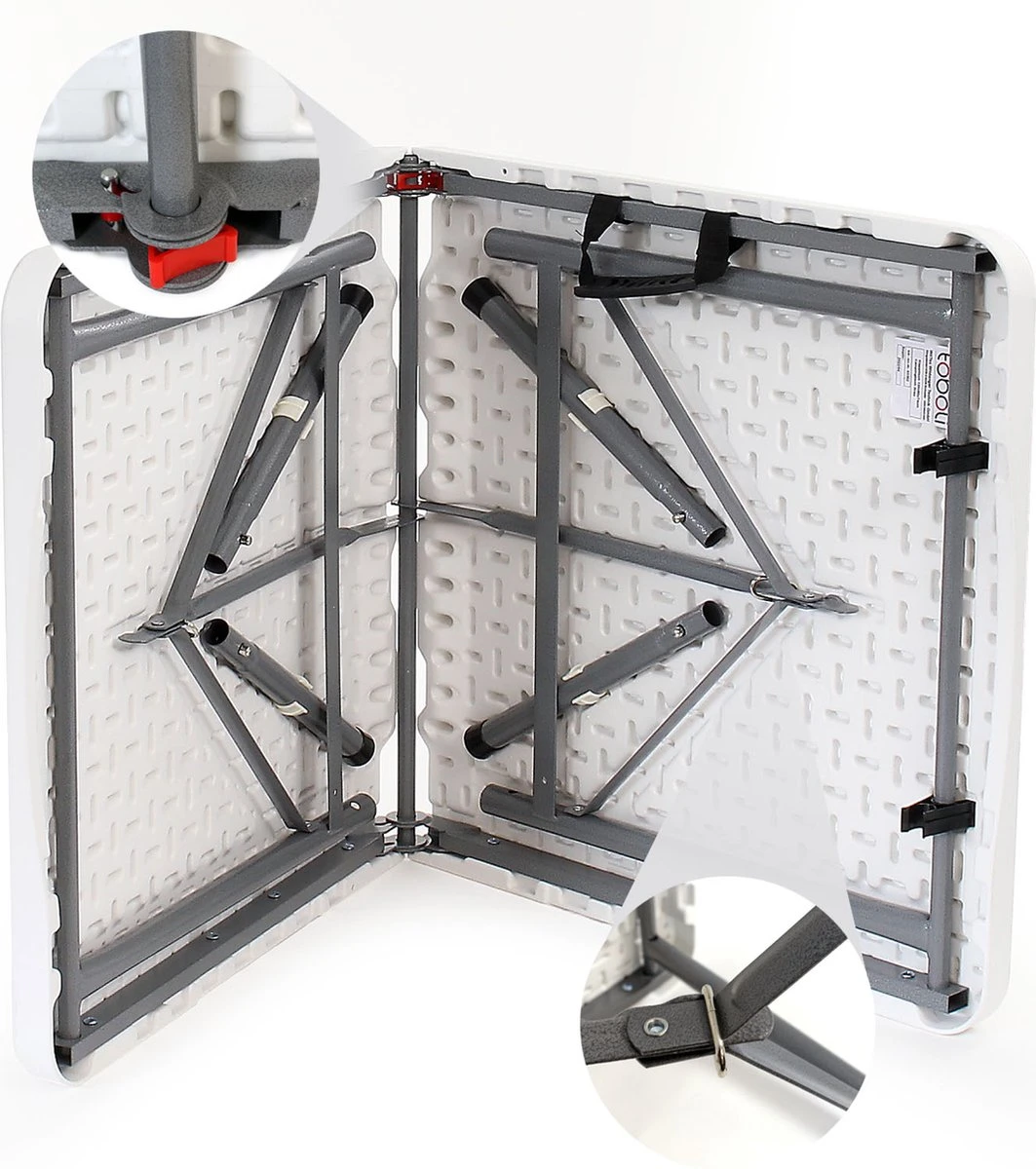 Toboli klaptafel 120x60x74cm campingtafel wit; bijzettafel, inklapbare tafel - Multistrobe Toboli Klaptafel 120x60x74cm Campingtafel Wit; Bijzettafel, Inklapbare Tafel - Multistrobe -Bo-Camp Verkoop 1063x1200 2