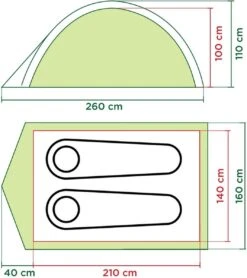 Coleman Darwin 2 Koepeltent - 2-Persoons - Groen 3 Coleman Darwin 2 Koepeltent - 2-Persoons - Groen -Bo-Camp Verkoop 1065x1200