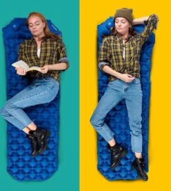 TRVLMORE Slaapmat - Zelfopblazend - 1 Persoons - Ingebouwde Pomp En Kussen - Blauw -Bo-Camp Verkoop 1076x1200 4