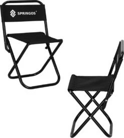 Springos Campingstoel | Kampeerstoel | Vouwstoel | Klapstoel | Zwart -Bo-Camp Verkoop 1080x1200