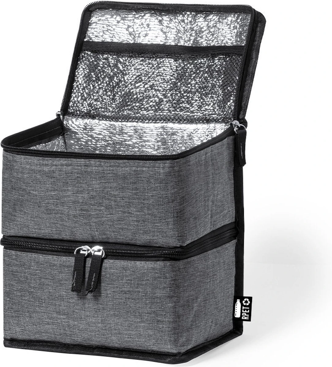 Koeltas met dubbel compartiment - Lunchtas - Koeltasje lunch - Koelelementen - Koud - Warm - Isolatie - Volwassenen - Dames - Heren - 14 x 22 cm - Polyester - RPET - Aluminium - grijs Merkloos Koeltas Met Dubbel Compartiment - Lunchtas - Koeltasje Lunch - Koelelementen - Koud - Warm - Isolatie - Volwassenen - Dames - Heren - 14 X 22 Cm - Polyester - RPET - Aluminium - Grijs -Bo-Camp Verkoop 1084x1200 3