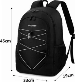 Koeltas Rugzak (25L) - Geschikt Voor 28 Blikjes - Lunchtas Voor Dames En Heren - Zwart -Bo-Camp Verkoop 1101x1200 4