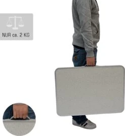 Alu Campingtafel 70x55cm - Inklapbbar Kampeertafel - Picknicktafel Licht Vouwtafel Klaptafel Grijs -Bo-Camp Verkoop 1102x1200 1