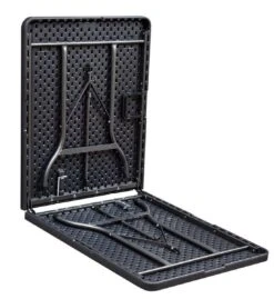 ERRO Vouwtafel - Wickerlook - 180x74cm - Zwart -Bo-Camp Verkoop 1102x1200 2