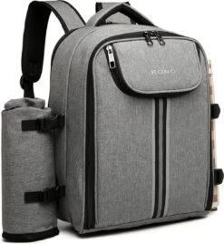 Kono Koeltas - Koelrugzak - Picknick - Picknicktas Met Flessenhouder - Koelrugtas Met Picknickkleed - Grijs (E6915 GY) 7 Kono Koeltas - Koelrugzak - Picknick - Picknicktas Met Flessenhouder - Koelrugtas Met Picknickkleed - Grijs (E6915 GY) -Bo-Camp Verkoop 1108x1200 3