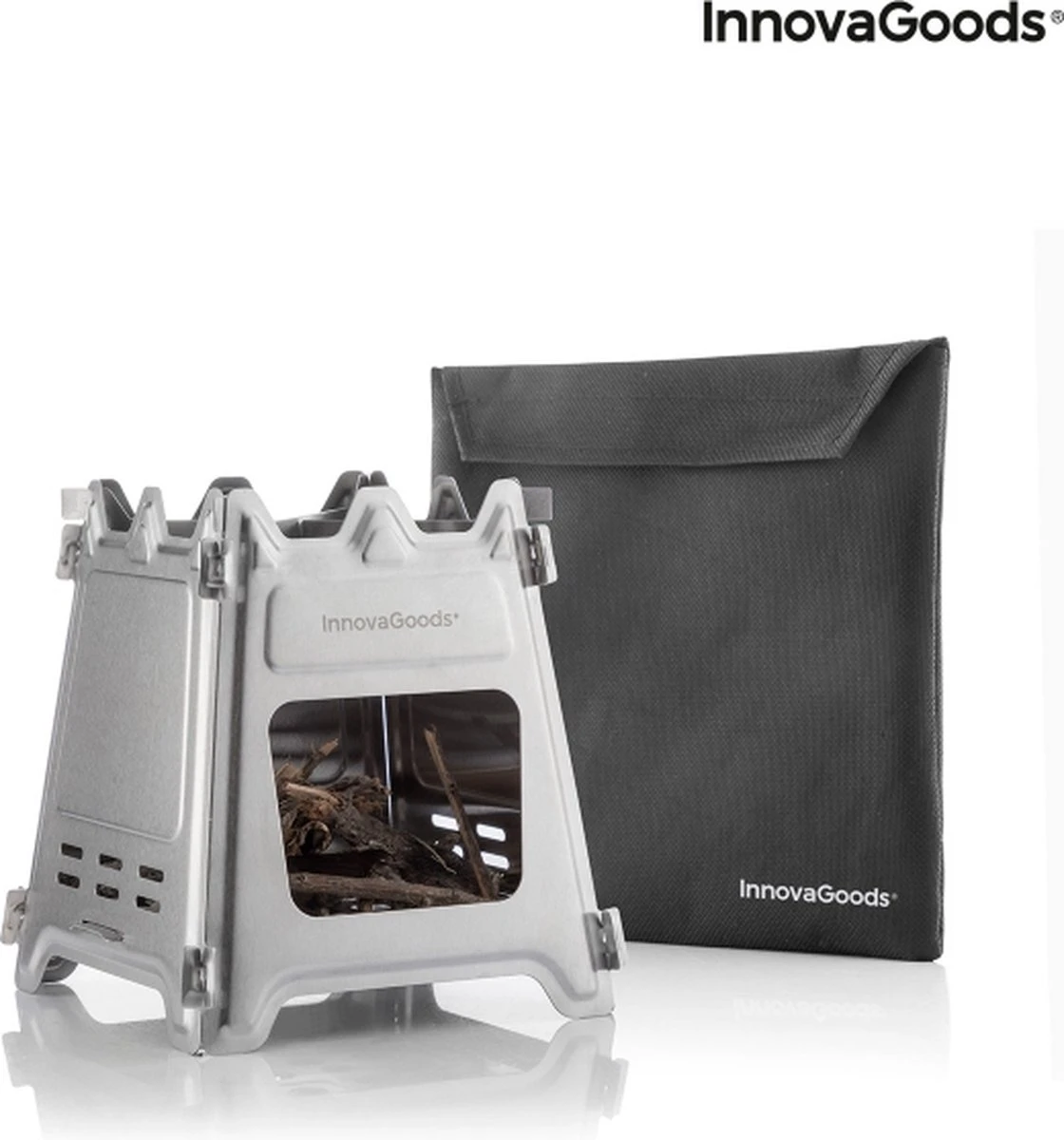 INKLAPBARE STALEN CAMPINGOVEN FLAMET - Camping oven - Mini oven - Camping oventje - Oventje camping - Mini oven vrijstaand - Mini oventje Innovagoods INKLAPBARE STALEN CAMPINGOVEN FLAMET - Camping Oven - Mini Oven - Camping Oventje - Oventje Camping - Mini Oven Vrijstaand - Mini Oventje -Bo-Camp Verkoop