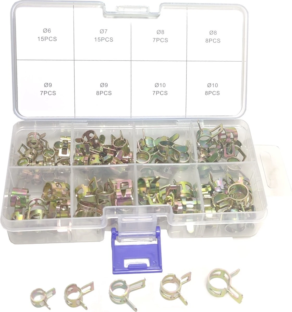 Veerslangklem verzinkt 75 delig brandstofleidingen benzineslang vacuumslang 6 7 8 9&10mm slangenklem knijpveerklem Merkloos Veerslangklem Verzinkt 75 Delig Brandstofleidingen Benzineslang Vacuumslang 6 7 8 9&10mm Slangenklem Knijpveerklem -Bo-Camp Verkoop 1121x1200 2