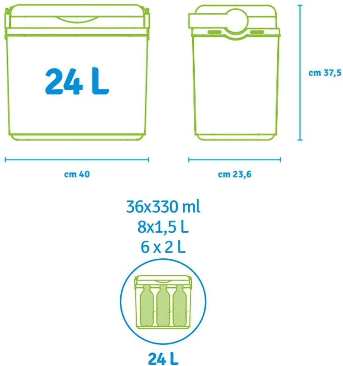 Norlander Koelbox Deluxe - 24 Liter - 40 x 23,6 x 37,5cm - Zwart Norlander Koelbox Deluxe - 24 Liter - 40 X 23,6 X 37,5cm - Zwart -Bo-Camp Verkoop 1124x1200 1