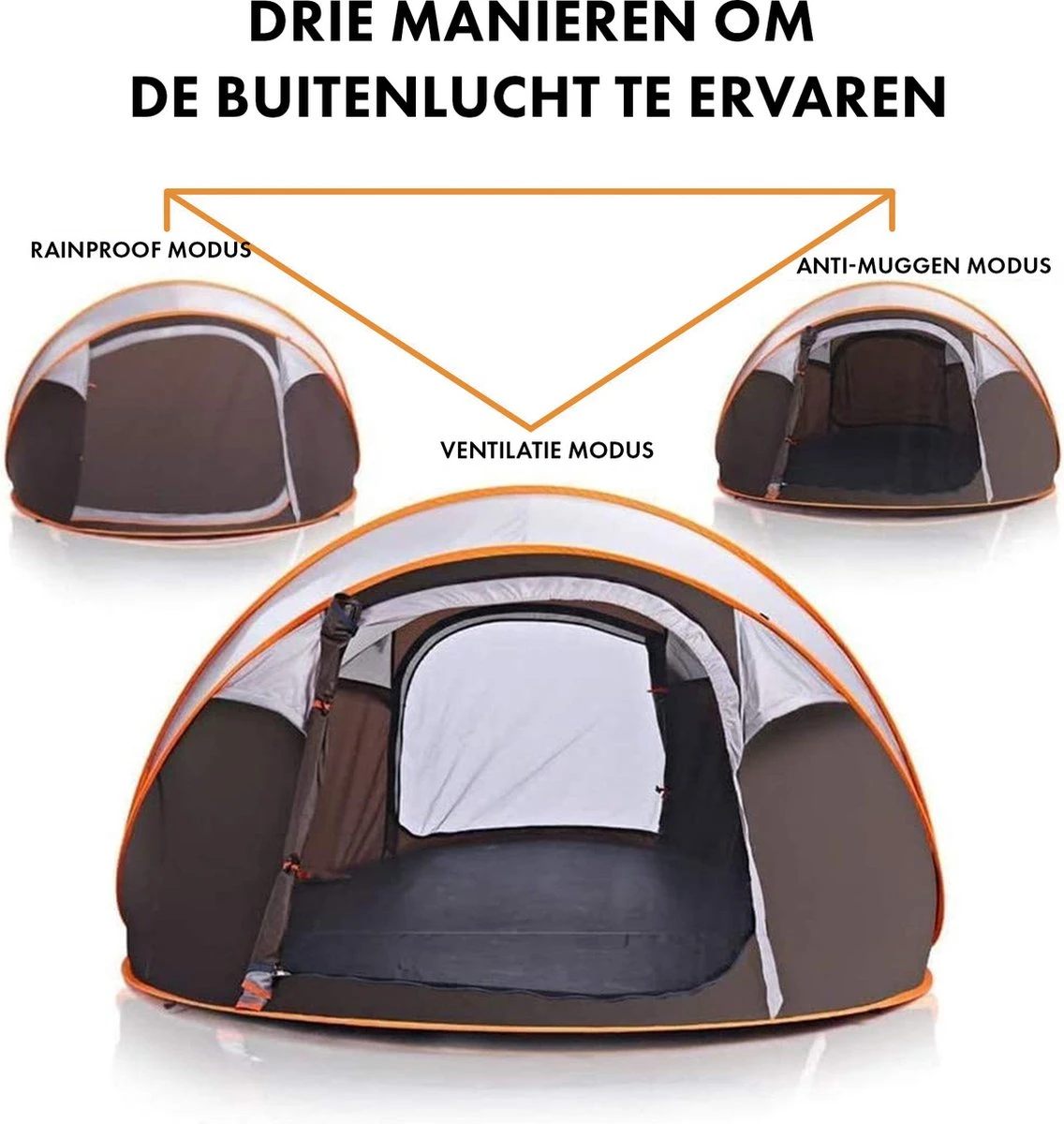 Fly Lab Luxe Pop Up Tent - Kampeer tent - Grijs/Oranje - 4 Persoons Fly Lab Luxe Pop Up Tent - Kampeer Tent - Grijs/Oranje - 4 Persoons -Bo-Camp Verkoop 1136x1200 2