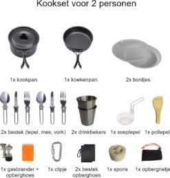 Hikr® Camping Pannenset - Complete 22-delige Kookset - Lichtgewicht - Kookgerei Servies - Outdoor - BPA-vrij - Keukengerei Set -Bo-Camp Verkoop 1144x1200 3