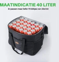 Packaway 4 Laags Geïsoleerde Koeltas - Lunchtas 40 Liter - Zwart -Bo-Camp Verkoop 1144x1200 4