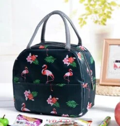 Koeltas - Lunchtas - Volwassenen En Kinderen - Compact & Handig: Zomer - Picknick -School - Lunch - Werk - Zwart Flamingo -Bo-Camp Verkoop 1145x1200 2