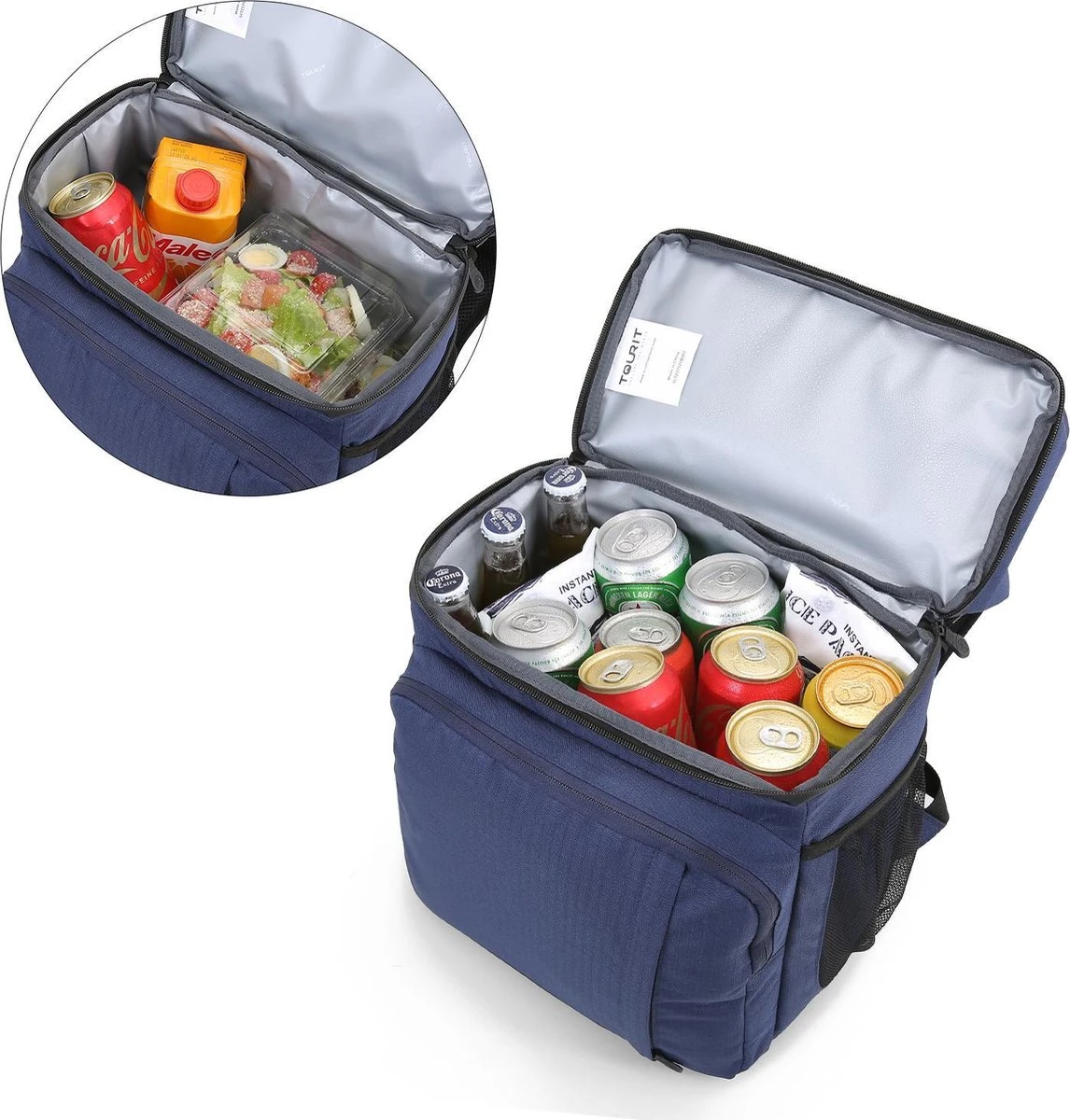 Koeltas Rugzak (28L) - 16 Blikjes - Lunchtas voor Dames en Heren - Picknicktas - Blauw Koeltas Rugzak (28L) - 16 Blikjes - Lunchtas Voor Dames En Heren - Picknicktas - Blauw -Bo-Camp Verkoop 1146x1200 5