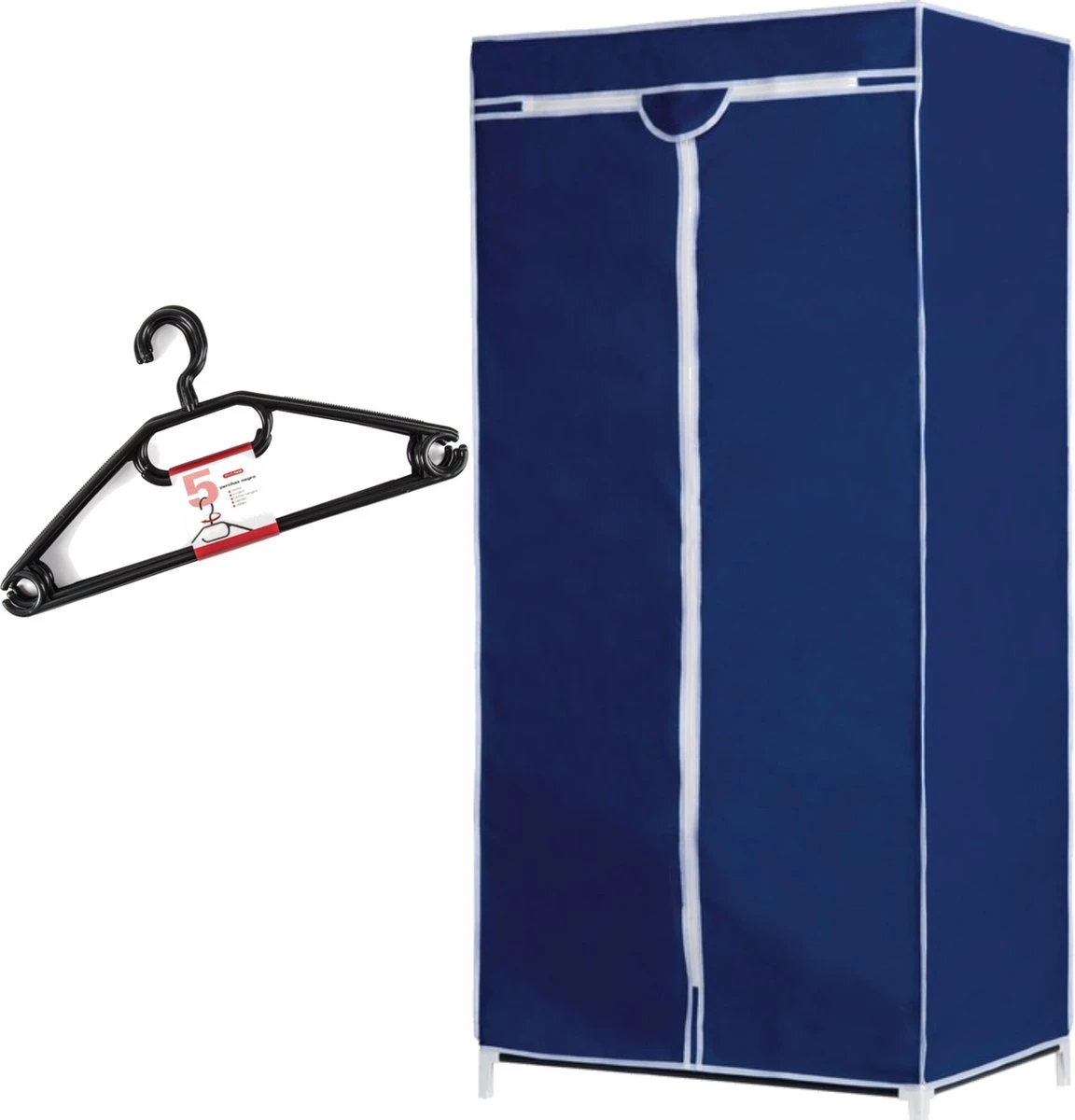 Set van mobiele opvouwbare kledingkast met blauwe hoes 160 cm en 5x plastic kledinghangers zwart Merkloos Set Van Mobiele Opvouwbare Kledingkast Met Blauwe Hoes 160 Cm En 5x Plastic Kledinghangers Zwart -Bo-Camp Verkoop 1152x1200 1