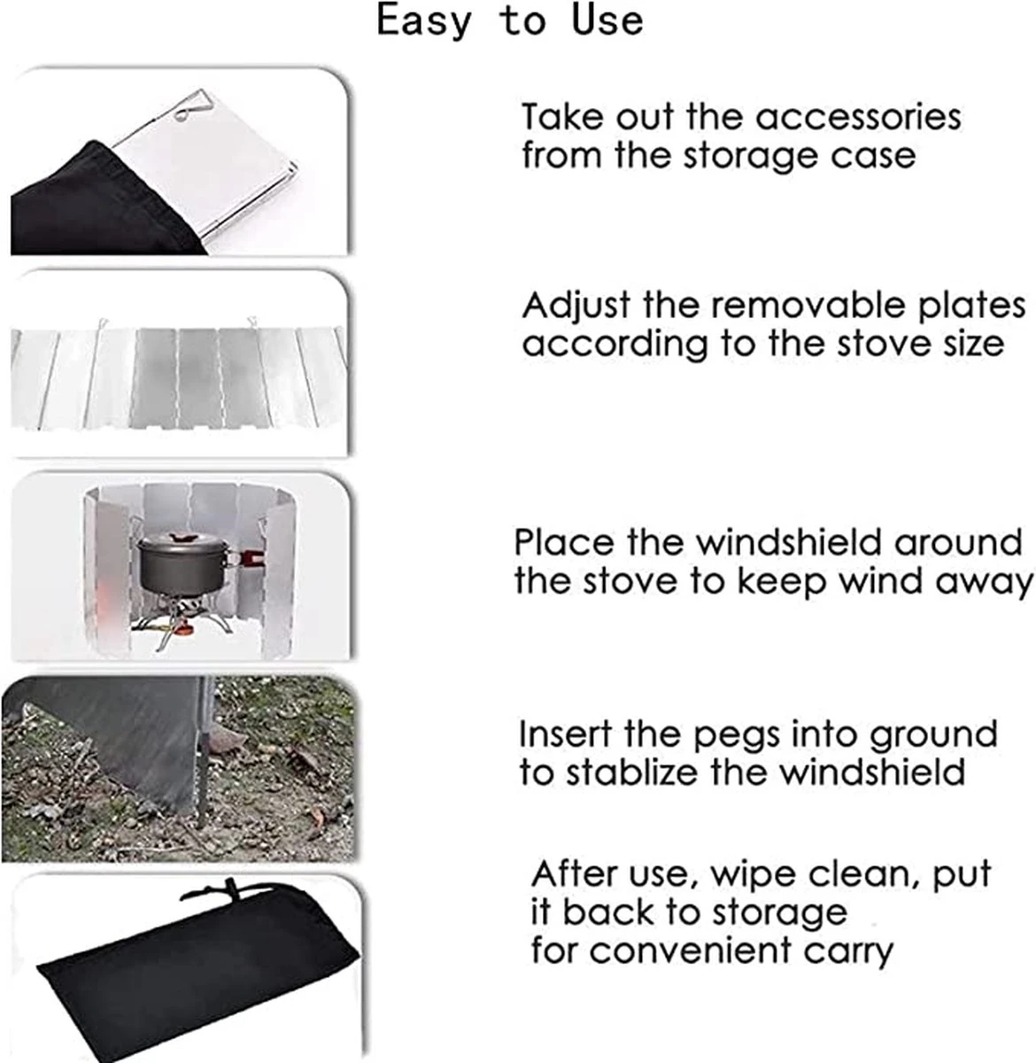 iBright Kookwindscherm - 12 delig - 24cm hoog - Kamperen -Opvouwbaar - Universeel IBright Kookwindscherm - 12 Delig - 24cm Hoog - Kamperen -Opvouwbaar - Universeel -Bo-Camp Verkoop 1170x1200 2