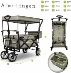 Wildebeest Bolderkar Opvouwbaar Grijs - Bolderwagen Met Kinder Zitje - Bolderkarren - Handkar Grijs - Opvouwbaar Transportwagen - Transportkar - Handkar Tuin Trolley Met Dak Transport Trolley XXL 6 Wildebeest Bolderkar Opvouwbaar Grijs - Bolderwagen Met Kinder Zitje - Bolderkarren - Handkar Grijs - Opvouwbaar Transportwagen - Transportkar - Handkar Tuin Trolley Met Dak Transport Trolley XXL -Bo-Camp Verkoop 1175x1200 7