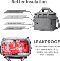 IBright Koeltas Opvouwbaar 15 Liter - 4 Laags Geïsoleerde Lunchtas - Waterdicht - Zwart -Bo-Camp Verkoop 1182x1200 7