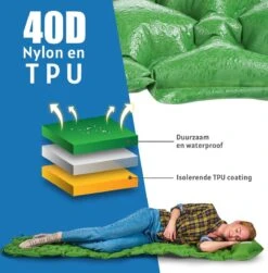 TRVLMORE Slaapmat - Zelfopblazend - 1 Persoons - Ingebouwde Pomp En Kussen - Groen -Bo-Camp Verkoop 1183x1200 8