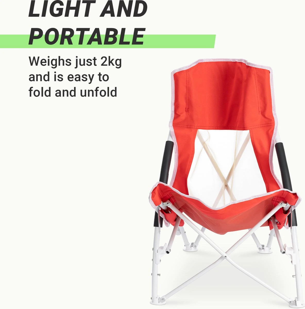 JEMIDI Lichtgewicht Inklapbare Draagbare Strandstoel - Opvouwbare Campingstoel met Draagtas - Ademend en Comfortabel JEMIDI Lichtgewicht Inklapbare Draagbare Strandstoel - Opvouwbare Campingstoel Met Draagtas - Ademend En Comfortabel -Bo-Camp Verkoop 1184x1200 3