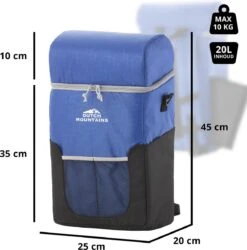 Dutch Mountains Koeltas Rugzak | Cooler Backpack 20 Liter | Picknicktas | Lunchtas | Koelrugzak | Strandtas | Blauw -Bo-Camp Verkoop 1184x1200 8
