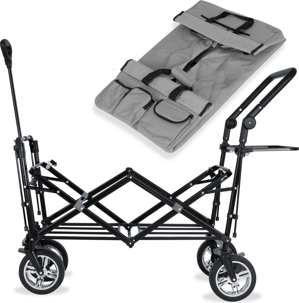 Rijoka Luxe Opvouwbare Bolderkar/Bolderwagen | Met Dakje en Draagtas | Grijs Rijoka Luxe Opvouwbare Bolderkar/Bolderwagen | Met Dakje En Draagtas | Grijs -Bo-Camp Verkoop 1186x1200 10