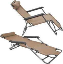 Ligstoel Opvouwbaar 155x60cm - Lichte Ligbed Relaxstoel Tuinstoel Campingstoel Strandstoel -Bo-Camp Verkoop 1186x1200