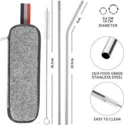 House Of Husk Reisbestek - Reis Bestekset - Chopsticks - Metalen Rietjes Met Borstel - Lepel - Vaatwasserbestendig - RVS - 7 Delig - Zilver 2 House Of Husk Reisbestek - Reis Bestekset - Chopsticks - Metalen Rietjes Met Borstel - Lepel - Vaatwasserbestendig - RVS - 7 Delig - Zilver -Bo-Camp Verkoop 1186x1200 6