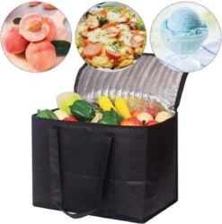 Merkloos 2 Stuks Geïsoleerde Koeltas Met Bodemplaat - Zwart -Bo-Camp Verkoop 1187x1200 4