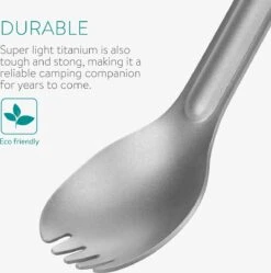 Navaris 2x Spork Met Extra Lange Handgreep - Set Van 2 - Campingbestek Van Titanium - Bestek Voor Onderweg - Lichtgewicht - Inclusief Bewaarzakje -Bo-Camp Verkoop 1188x1200 3