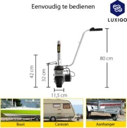 Luxiqo® Elektrisch Neuswiel – Gemotoriseerd Neuswiel – Caravan Mover – Neuswiel Mover – Caravan Neuswiel – Trailer Verplaatser – Elektrische Aanhanger – 350 W – Tot 2270 KG -Bo-Camp Verkoop 1189x1200 6