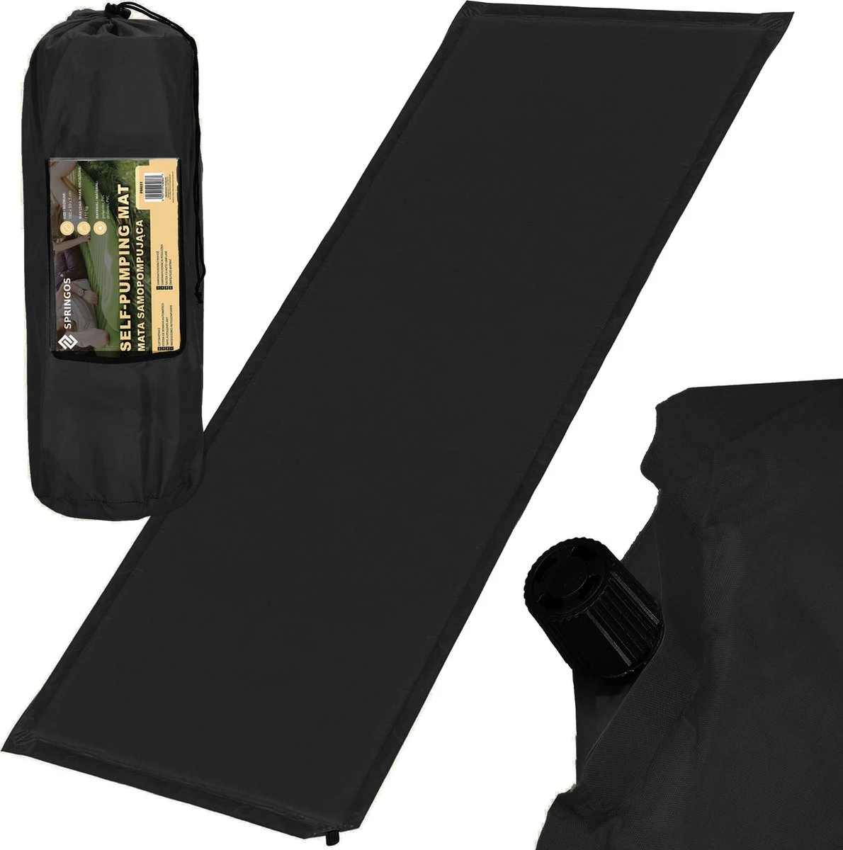 Springos Slaapmat | Zelfopblazend | 180 cm | Inclusief Hoes | Zwart Springos Slaapmat | Zelfopblazend | 180 Cm | Inclusief Hoes | Zwart -Bo-Camp Verkoop 1190x1200 10