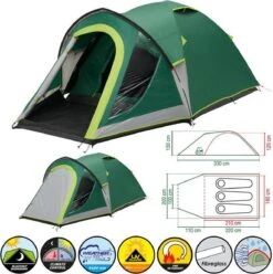 Coleman Kobuk Valley 3 Plus Koepeltent - Verduisterend - 3-Persoons -Bo-Camp Verkoop 1193x1200 2