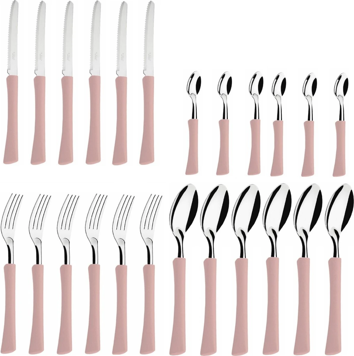 Di Solle Inova D - 6 Persoons Bestekset - Handige Opbergbak met Raspdeksel - 26 Delig - Baby Pink Di Solle Inova D - 6 Persoons Bestekset - Handige Opbergbak Met Raspdeksel - 26 Delig - Baby Pink -Bo-Camp Verkoop 1193x1200 6