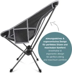 Smartpeas Camping Stoel Van Stevig 600D Polyester En Aluminium - Lichtgewicht En Opvouwbaar - Camping Gadget Inclusief Zijzakken +Plus: Strandmat & Draagtas -Bo-Camp Verkoop 1195x1200