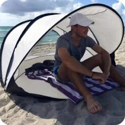 Deryan Luxe Pop Up Strandtent XXL - Anti-UV 50+ - Cream -Bo-Camp Verkoop 1196x1200 6