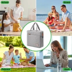 Brisby 4 Laags Geïsoleerde Koeltas - Lunchtas 7 Liter - Lichtgrijs 2 Brisby 4 Laags Geïsoleerde Koeltas - Lunchtas 7 Liter - Lichtgrijs -Bo-Camp Verkoop 1197x1200 48