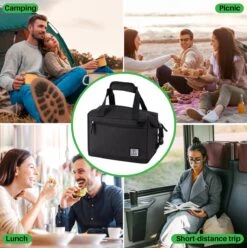 Brisby 4 Laags Geïsoleerde Koeltas - Lunchtas 12 Liter - Extra Ruimte Uitvouwbaar- Zwart 3 Brisby 4 Laags Geïsoleerde Koeltas - Lunchtas 12 Liter - Extra Ruimte Uitvouwbaar- Zwart -Bo-Camp Verkoop 1197x1200 49