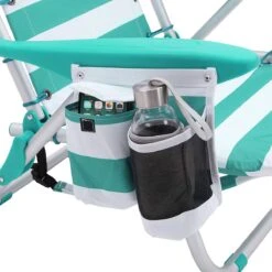 Strandstoel Met Afneembare Hoofdsteun, Draagbare Klapstoel, Campingstoel, Rugleuning Tot 180° Verstelbaar, Met Bekerhouder En Zijvak, Groene En Witte Strepen GCB62JW 4 Strandstoel Met Afneembare Hoofdsteun, Draagbare Klapstoel, Campingstoel, Rugleuning Tot 180° Verstelbaar, Met Bekerhouder En Zijvak, Groene En Witte Strepen GCB62JW -Bo-Camp Verkoop 1199x1200 1