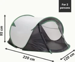 JEMIDI Tweepersoons Pop-up Tent - Opgooitent, Werptent Voor 2 Personen - Ideaal Als Festivaltent Of Kampeertent - Verschillende Kleuren -Bo-Camp Verkoop 1200x1004 1