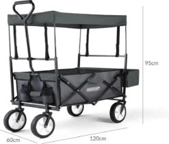 Monzana Bolderkar Opvouwbaar - 100 Liter - Met Afneembaar Dak Grijs 5 Monzana Bolderkar Opvouwbaar - 100 Liter - Met Afneembaar Dak Grijs -Bo-Camp Verkoop 1200x1020 8