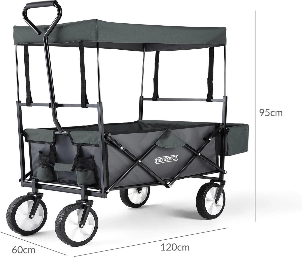 Monzana Bolderkar Opvouwbaar - 100 Liter - met Afneembaar Dak Grijs Monzana Bolderkar Opvouwbaar - 100 Liter - Met Afneembaar Dak Grijs -Bo-Camp Verkoop 1200x1020 8