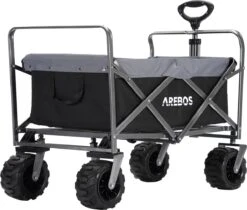 AREBOS Handkar | Transportwagen | Apparatuurwagen | Opvouwbaar | Zwart / Grijs -Bo-Camp Verkoop 1200x1021 7