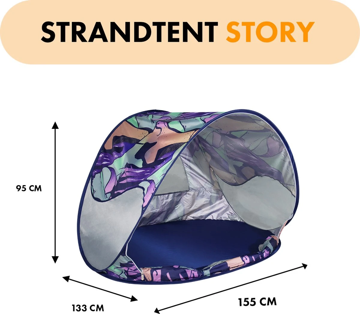 Deryan Luxe Pop Up Strandtent - Anti-UV 50+ - Story Deryan Luxe Pop Up Strandtent - Anti-UV 50+ - Story -Bo-Camp Verkoop 1200x1045 3