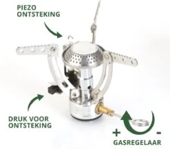MacGyver Gasbrander Mini RVS - Camping Kookstel - Kookbrander - 10 Cm - Elektronische Ontsteking -Bo-Camp Verkoop 1200x1047 5