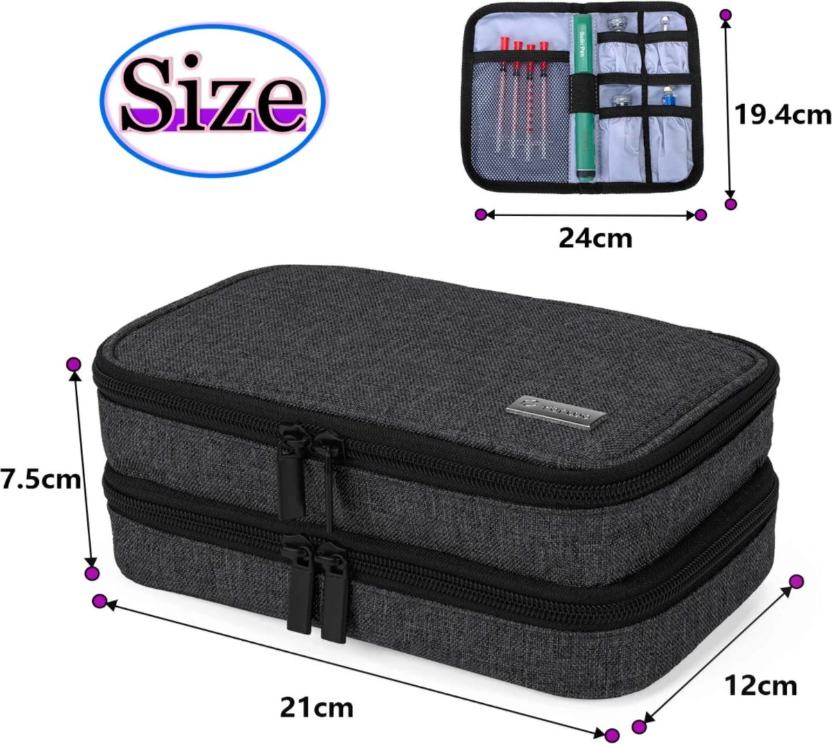 Insuline Koeltas Etui Diabetes Tasje Met Ijspak Diabetes Clutch Zwart Merkloos Insuline Koeltas Etui Diabetes Tasje Met Ijspak Diabetes Clutch Zwart -Bo-Camp Verkoop 1200x1074 5